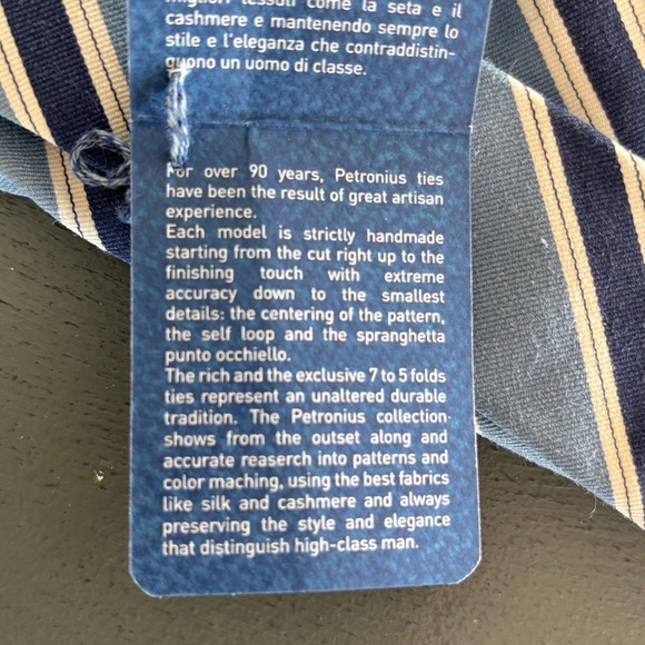 Petronius1926 handmade Italian Tie- NWT - Picture 6 of 13